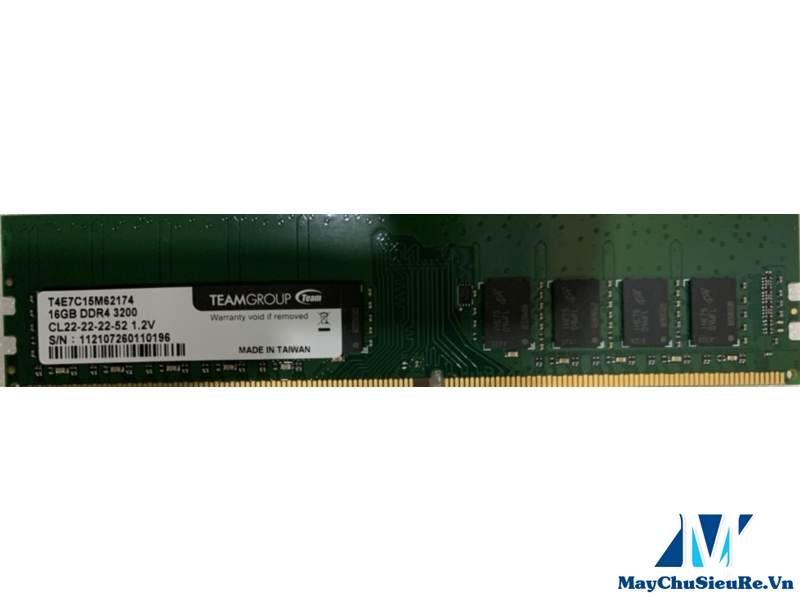 TeamGroup 16GB 2Rx8 PC4-3200AA ECC UDIMM Chính Hãng